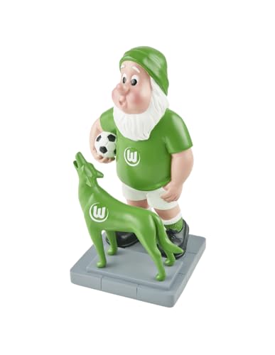 Promo-Dis VFL Wolfsburg Gartenzwerg Heulender Wolf - 24,5 cm Polyresinfigur für den Garten von Promo-Dis