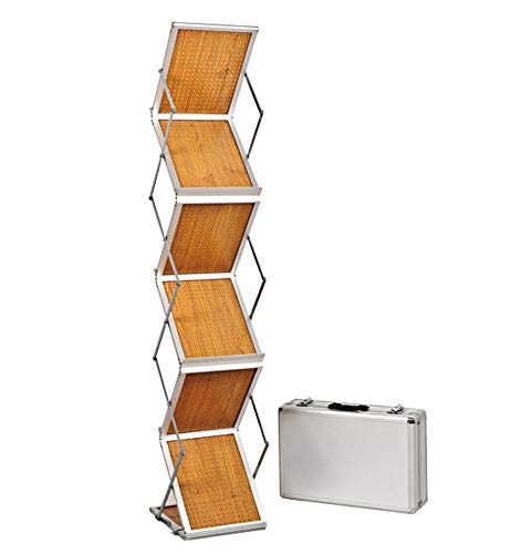Promo-Station GmbH Doppelseitige Broschürenhalter, Katalogständer, Prospektständer, Prospekthalter, Faltbare Prospektständer Holzoptik (DIN A4), Holzi von Promo-Station GmbH