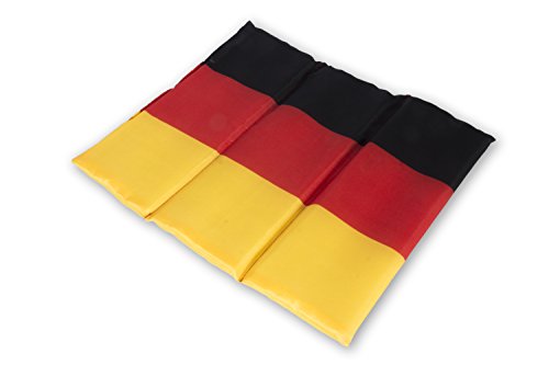 1 x Sitzkissen Deutschland Schwarz-Rot-Gold, Fanartikel Germany, faltbar von Promo Trade