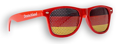 5 x Fanbrille Deutschland - Rot – Sonnenbrille – Brille Germany – Schwarz Rot Gold - Fan Artikel von Promo Trade