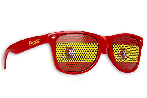Promo Trade 5 x Fanbrille Spanien - Spain– Sonnenbrille – Brille Spain – Rot - Fan Artikel von Promo Trade