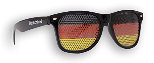 Promo Trade 3 x Fanbrille Deutschland - Schwarz – Sonnenbrille – Brille Germany – Schwarz Rot Gold - Fan Artikel von Promo Trade