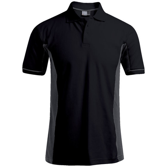 promodoro® - Funktions-Poloshirt 4520, schwarz/lichtgrau, Größe XXL von Promodoro