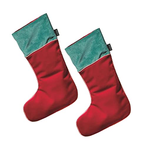 Promondo Apelt Nikolausstiefel 2er Set l Weihnachtsstiefel l Niklausschuh rot grün von Promondo