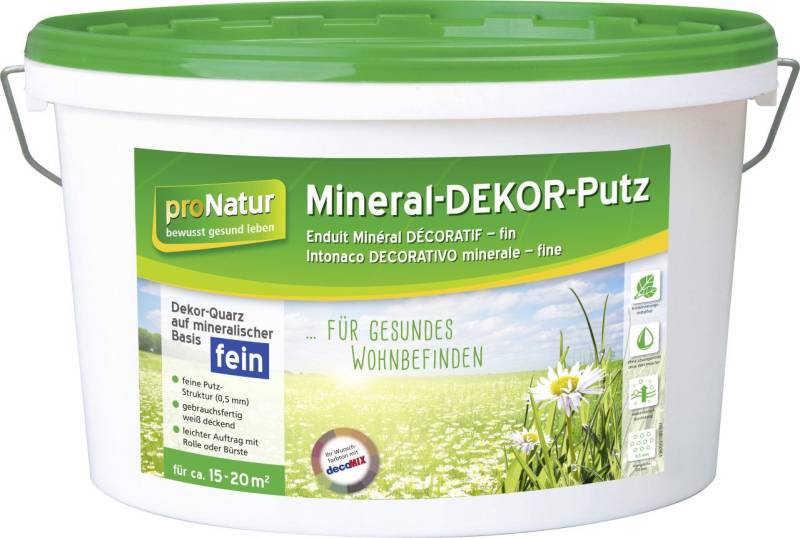 Pronatur Gips-Kalk-Putz Pronatur Mineral Dekor-Putz 8 kg 0,5 mm fein weiß Pronatur Gips-Kalk-Putz Pronatur Mineral Dekor-Putz 8 kg 0,5 mm fein weiß von Pronatur