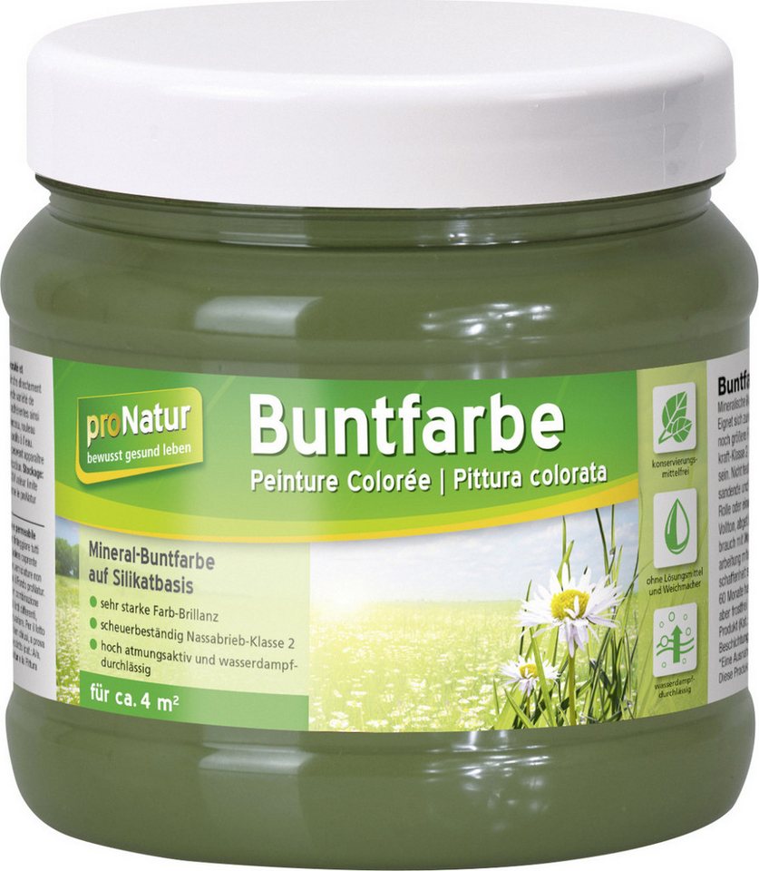 Pronatur Vollton- und Abtönfarbe proNatur Buntfarbe 750 ml frischer Farn von Pronatur