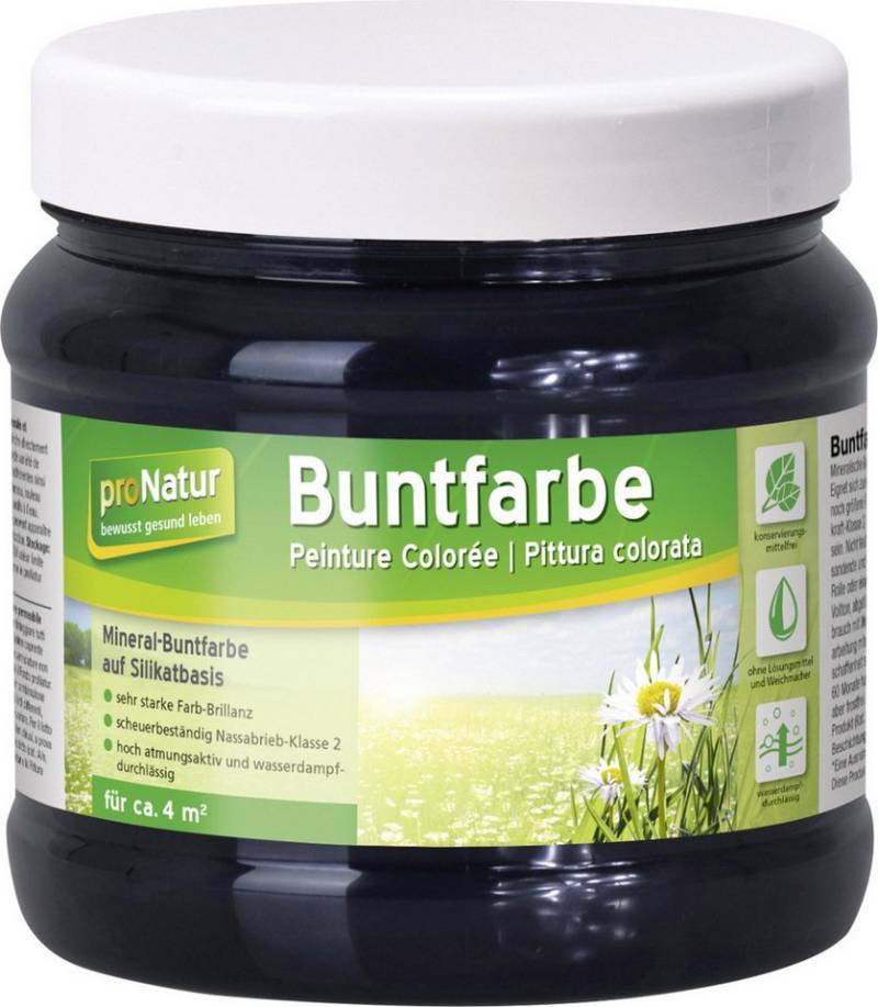 Pronatur Vollton- und Abtönfarbe proNatur Buntfarbe 750 ml natürliche Nacht von Pronatur