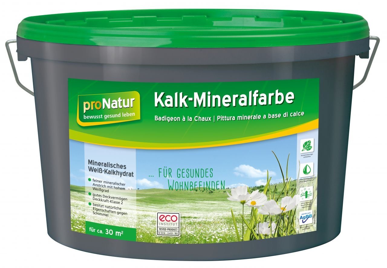 Pronatur Wandfarbe Pronatur Kalk-Mineralfarbe 5 L weiß von Pronatur