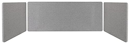 Pronomic DiviDesk-1507560 GY Tischtrennwand - Schalldämmender Sichtschutz für Beruf und zu Hause - In 3 Höhen am Tisch zu befestigen - Textilbezug - 60 x 60 cm - Optimiert die Raumakustik - Grau von Pronomic