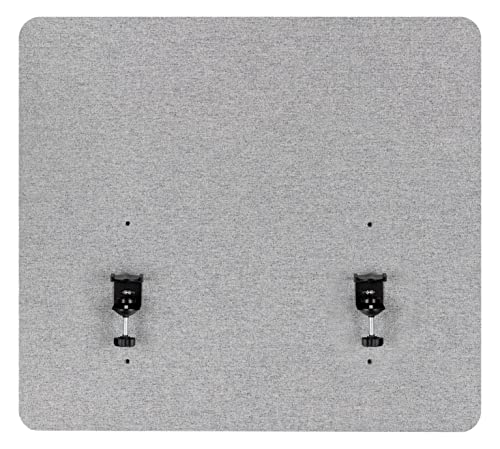 Pronomic DiviDesk-6060 GY Tischtrennwand - Schalldämmender Sichtschutz für Beruf und zu Hause - In 3 Höhen am Tisch zu befestigen - Textilbezug - 60 x 60 cm - Optimiert die Raumakustik - Grau von Pronomic