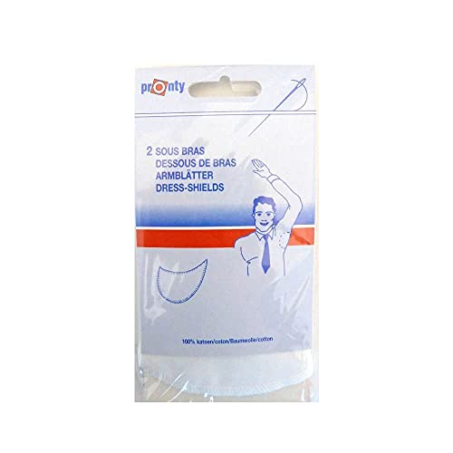 Pronty 716.200.010 Dress Shields, White, One Size, 2 Count von Pronty