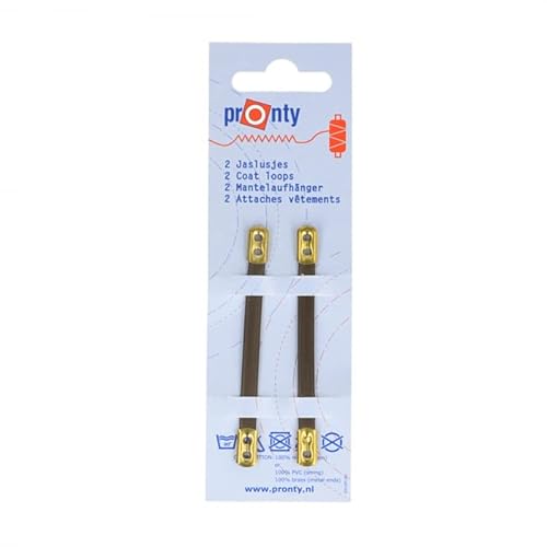Pronty 721.130.038 Coat Loops, Dark Brown, One Size, 2 Count von Pronty