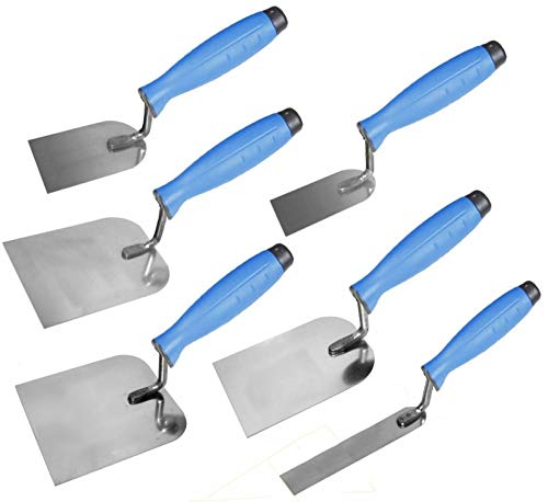Margin Trowel SET of 6pcs Rubber handle. Stainless Steel (SET) by Proper Tools von Proper Tools
