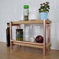 Gewürzregal Aus Kupfer Und Eiche von ProperCopperDesign