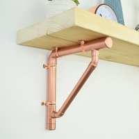 Handgefertigte Kupfer Regalhalterung Handgefertigte Kupfer Regalhalterung von ProperCopperDesign