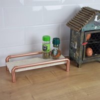 Kupfer Und Beige Stein Gewürzregal von ProperCopperDesign