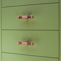 Kupfer Und Holz Dehnknopf - Iroko Türgriffe Schubladengriffe von ProperCopperDesign