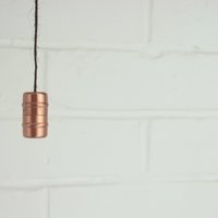 Mini Kupfer Leichte Pull Mit Gerippten Detail, Badezimmer Pulls, Leichte Pulls von ProperCopperDesign