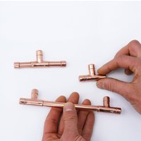 Mini Kupfer T Pull Griff von ProperCopperDesign