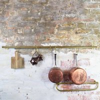 Wandmontierte Messing Topf Und Pfannenschiene - Kommerziell Durchmesser 22mm | 2, 2cm von ProperCopperDesign