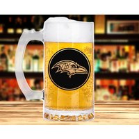 Baltimore Ravens Bierkrug Stein Glas Personalisiertes Geschenk Für Männer American Football Ehemann Vatertagsgeschenk Ihn K357 von ProperMugs4Gift