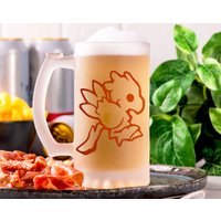 Final Fantasy Chocobo Bierkrug Glas, Tankard Personalisierte Gamer Geschenk Für Ihn Mann Vatertag Geek von ProperMugs4Gift