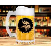 Minnesota Vikings Bierkrug Stein Glas Personalisiertes Geschenk Für Männer American Football Mann Vatertagsgeschenk Ihn K366 von ProperMugs4Gift