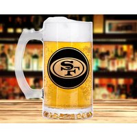 San Francisco 49Ers Bierkrug Stein Glas Personalisiertes Geschenk Für Männer American Football Mann Vatertag Ihn K362 von ProperMugs4Gift