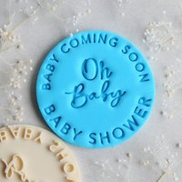 Oh Baby Coming Soon Shower Stamp Embosser All in One Cookie & Fondant Cutter Oh Baby Coming Soon Shower Stamp Embosser All in One Cookie & Fondant Cutter von ProperStampAndCutter