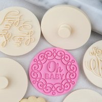 Oh Baby Stamp Embosser Shower Cookie & Fondant Cutter Beautiful Deco von ProperStampAndCutter