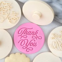 Thank You Stamp Embosser Cookie & Fondant Cutter Thank You Stamp Embosser Cookie & Fondant Cutter von ProperStampAndCutter