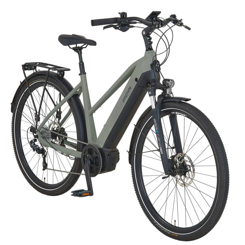 Prophete Trekking E-Bike Entdecker 4.0 Damen Moosgrau-Schwarz Mat 28 Zoll von Prophete