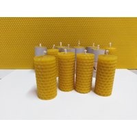 Bienenwachs Handgerollte Kerzen 4Er-Pack 2, 5 "X 1"/ 6, 5 cm X 100% Natürliche Reine Nicht Parfümierte Honigkerzen von PropolisandHealth
