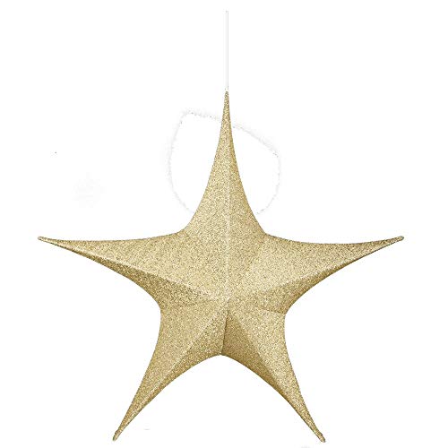 Stern Deko-Star shining XL gold 40 cm Durchmesser mit Stoffüberzug Stern Deko-Star shining XL gold 40 cm Durchmesser mit Stoffüberzug von Props4shows
