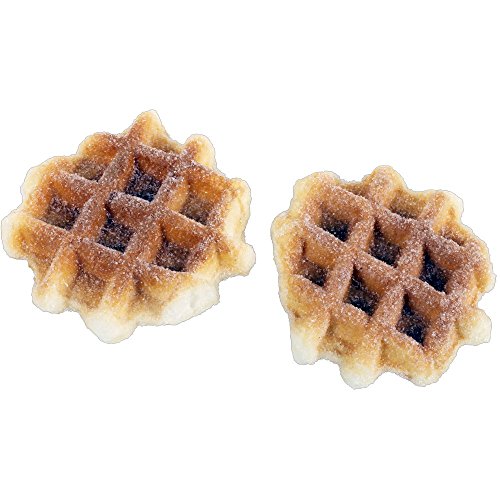 Waffeln mit Zucker 2 Stück natur Ø 10 cm Lebensmittelattrappe Fake Food Attrappe von Props4shows