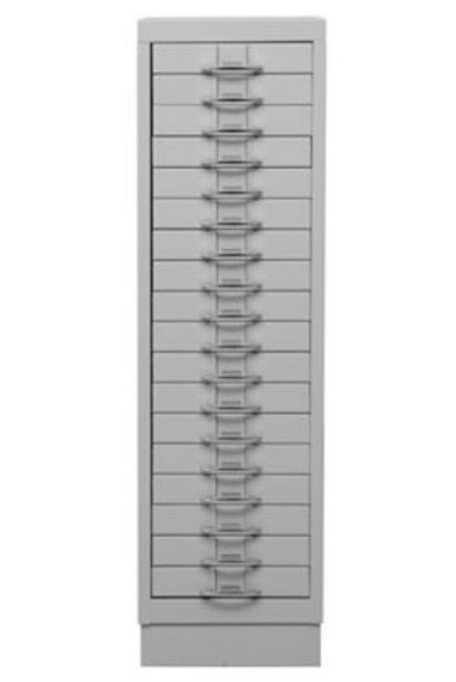 PROREGAL® Aktenschrank Schubladenschrank Swan, 18 Schubladen, DIN A4, HxBxT 105x30x40cm, Grau von PROREGAL®