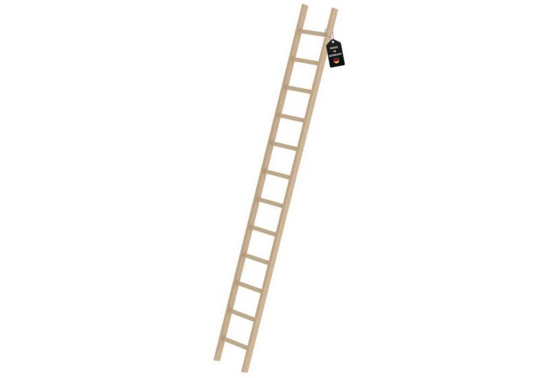 PROREGAL® Anlegeleiter Sprossen-Anlegeleiter Holz ohne Traverse 12 Sprossen von PROREGAL®
