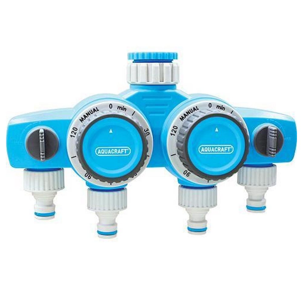 PROREGAL® Bewässerungssystem 4-Wegemechanischer Wassertimer Aquacraft® 290040, max. 120min von PROREGAL®