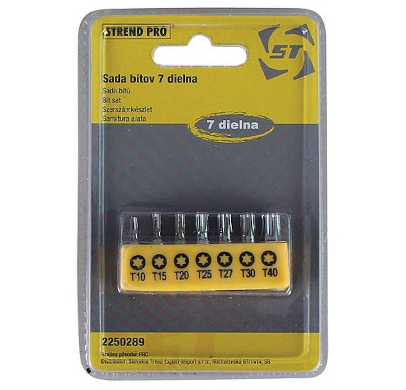 PROREGAL® Bit-Schraubendreher Bit-Set 7 Stück, Bit, S2, TH-10-15-20-27-27-30-40 von PROREGAL®