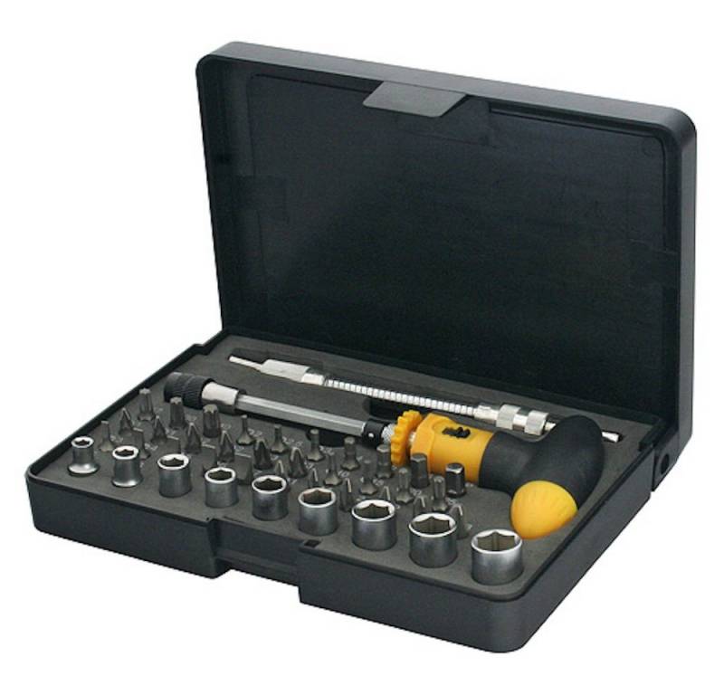 PROREGAL® Bit-Schraubendreher Schraubendreher bit- und Steckschlüsselsatz Set 42 Stück mit T-Bit-Hal von PROREGAL®