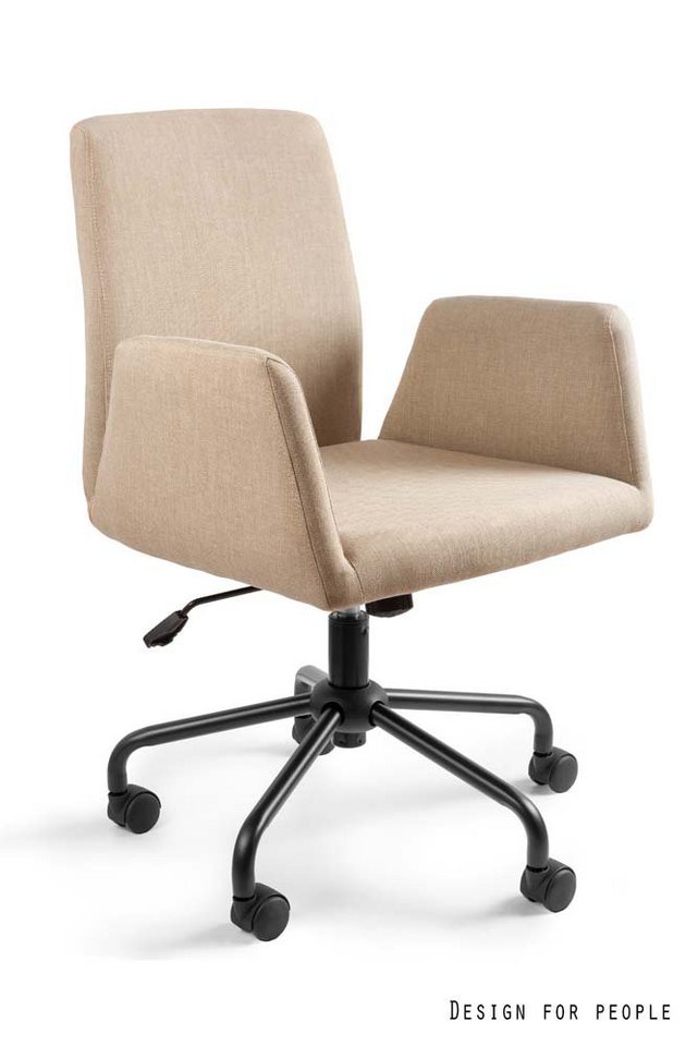 PROREGAL® Bürostuhl Bürodrehstuhl, Hannover, HxBxT 88-96x64x48 cm, Stoff, Beige von PROREGAL®