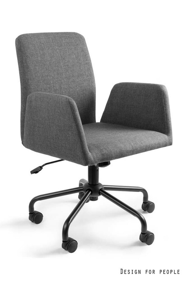 PROREGAL® Bürostuhl Bürodrehstuhl, Hannover, HxBxT 88-96x64x48 cm, Stoff, Grau von PROREGAL®