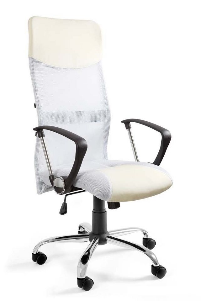 PROREGAL® Bürostuhl Bürodrehstuhl Jena HxBxT 120-128x62x54cm Mesh/Membran/Kunstleder Weiß PROREGAL® Bürostuhl Bürodrehstuhl Jena HxBxT 120-128x62x54cm Mesh/Membran/Kunstleder Weiß von PROREGAL®