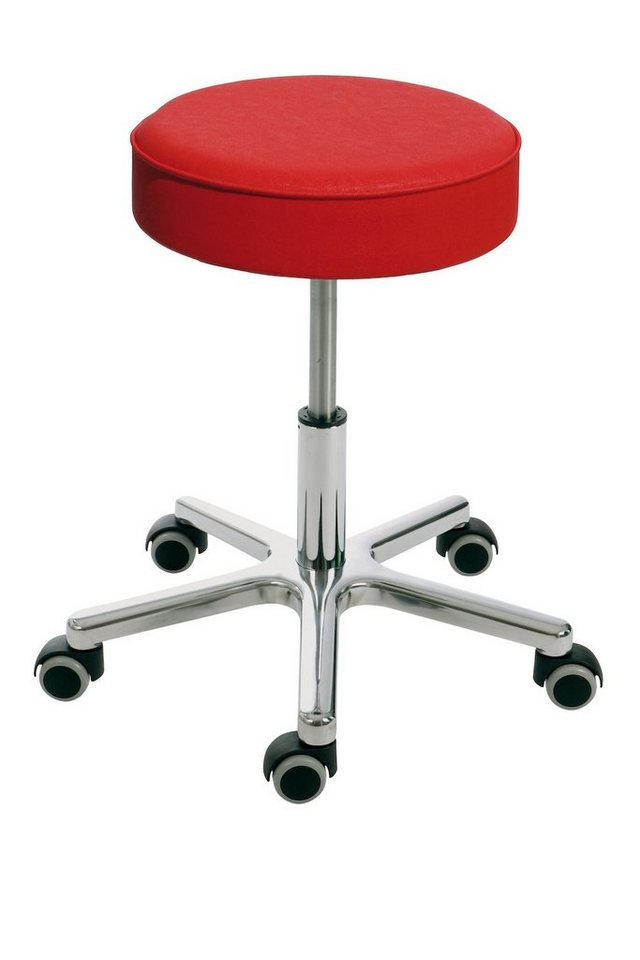 PROREGAL® Drehhocker Drehhocker Indianapolis, Sitzh. 48-67cm, Ø63cm, tdw 110kg, Rot von PROREGAL®