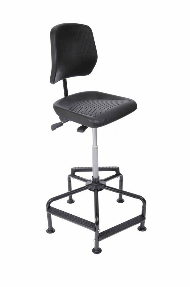 PROREGAL® Drehstuhl Arbeitsstuhl Arlington High, Sitzh. 48-88cm, tdw 110kg, Schwarz von PROREGAL®