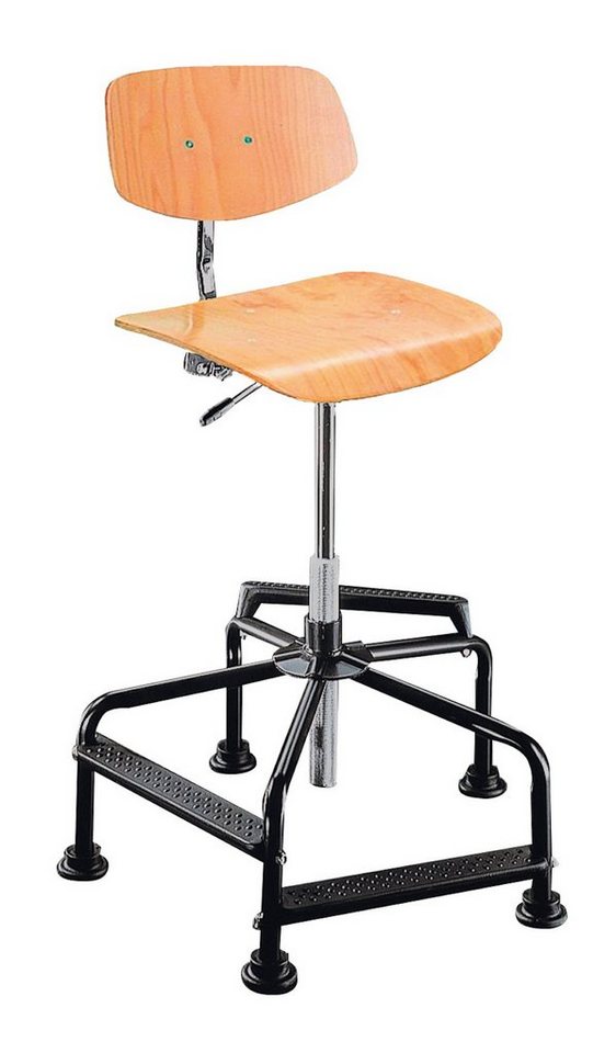 PROREGAL® Drehstuhl Arbeitsstuhl Arlington High, Sitzh. 46-86cm, tdw 110kg, Buche von PROREGAL®