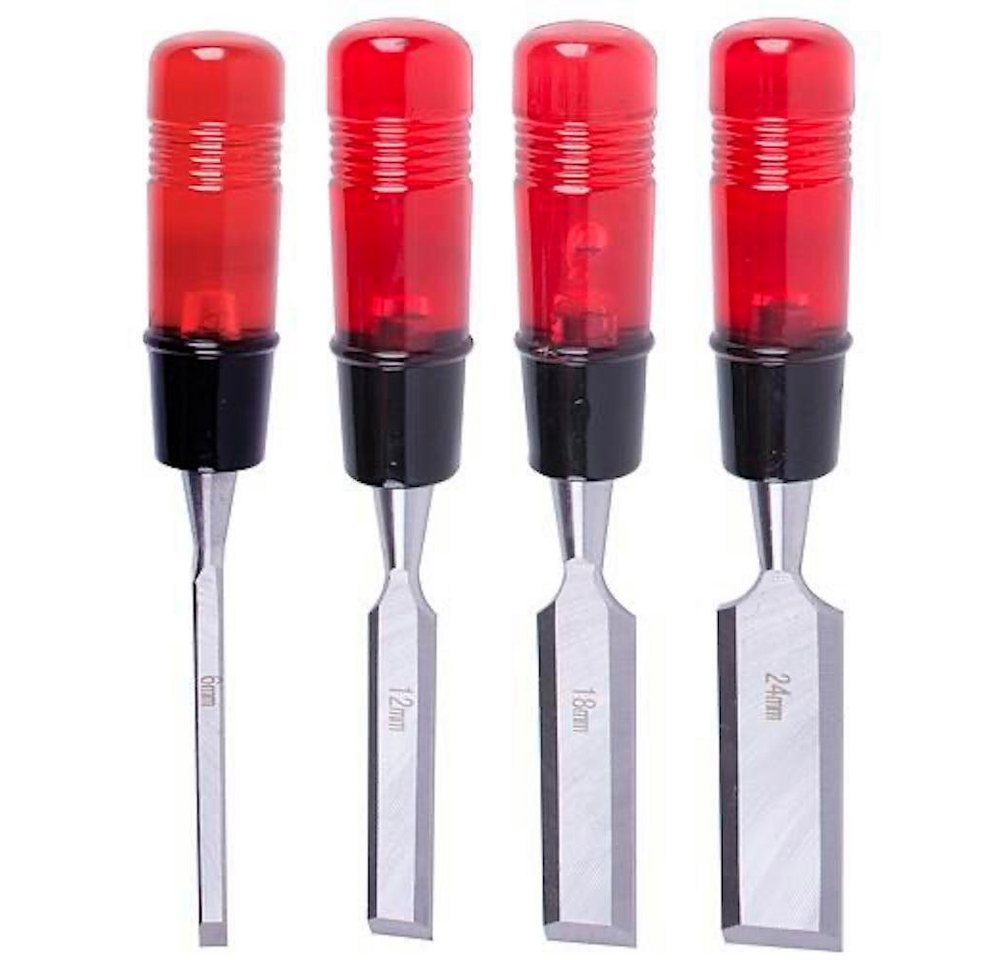 PROREGAL® Flachmeißel Holzmeißel Set WCS015, 6-12-18-24mm PROREGAL® Flachmeißel Holzmeißel Set WCS015, 6-12-18-24mm von PROREGAL®