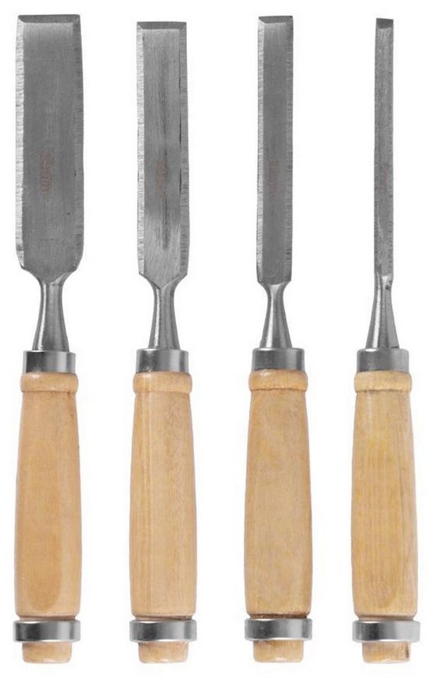PROREGAL® Flachmeißel Holzmeißel Set für WCS546, 04 Stücke, flach (8mm, 12mm, 19mm, 25mm) von PROREGAL®