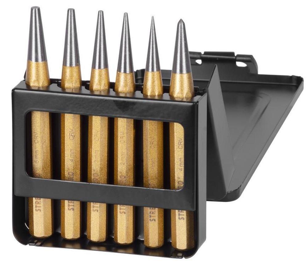 PROREGAL® Flachmeißel Locher -Set 6 Stück, 3x Locher, 3x Center Locher PROREGAL® Flachmeißel Locher -Set 6 Stück, 3x Locher, 3x Center Locher von PROREGAL®