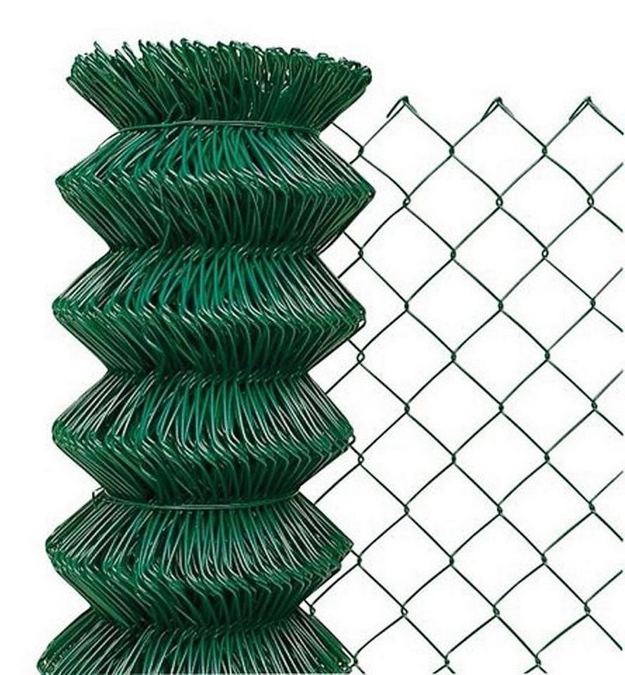 PROREGAL® Gartenzaun Gartenzaun PVC beschichtet 60/1600/2,50mm, Länge 25m, kompakt, grün von PROREGAL®